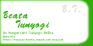 beata tunyogi business card
